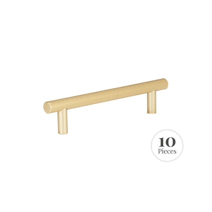 Confluence RK30601BB Cabinet Knurled Pull for Kitchen (10-Pack), Brushed Brass