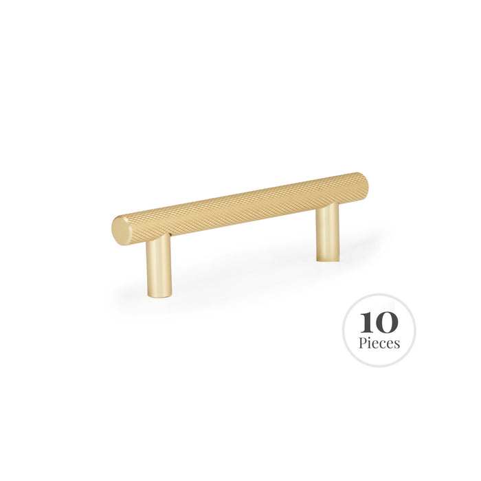 Kingston Sona RK30609BB - Confluence Cabinet Knurled Pull for Bathroom (10-Pack), Brushed Brass