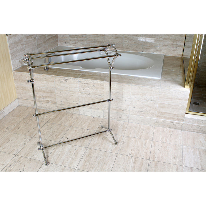 Kingston Heirloom SCC2281 - Edenscape 33-3/8 Inch Freestanding Pedestal 3-Tier Y-Type Towel Rack, Polished Chrome