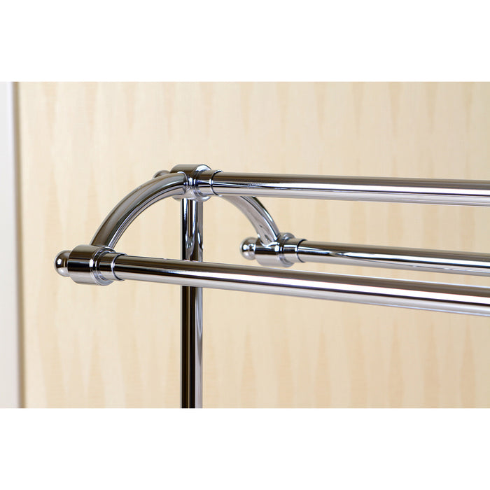 Edenscape SCC2291 30-Inch Freestanding Pedestal 4-Tier Towel Rack, Polished Chrome