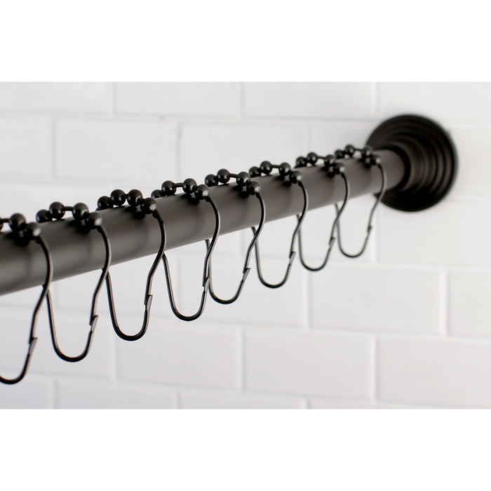 Kingston Edenscape SCC2715 60-Inch to 72-Inch Adjustable Shower Curtain Rod with Rings, Oil Rubbed Bronze