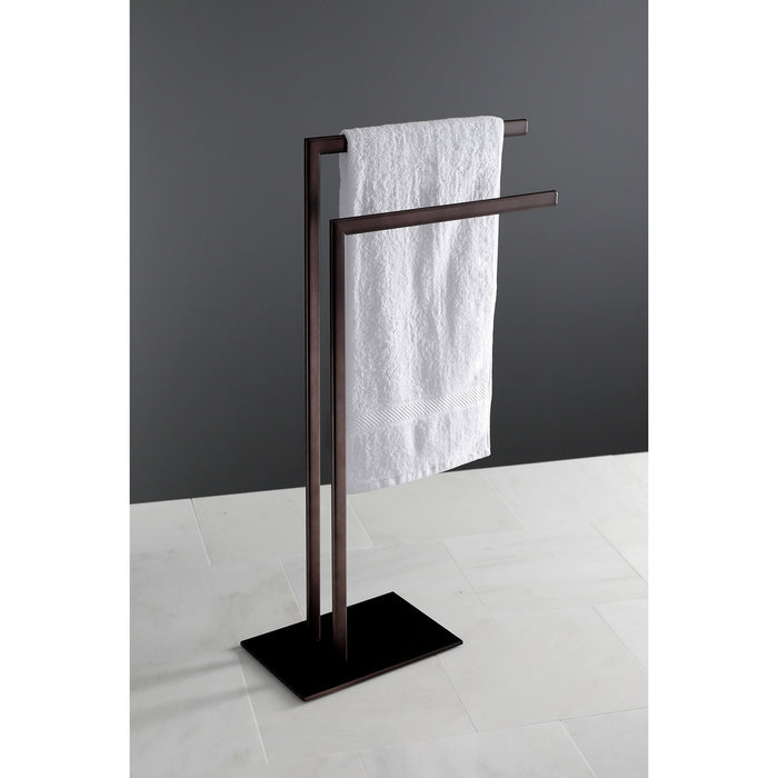 Kingston Sona SCC3095 - Edenscape 31-3/4 Inch Freestanding Pedestal Dual Towel Rack, Oil Rubbed Bronze