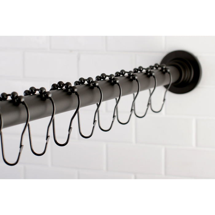 Kingston Edenscape SCC3115 60-Inch to 72-Inch Adjustable Shower Curtain Rod with Rings, Oil Rubbed Bronze