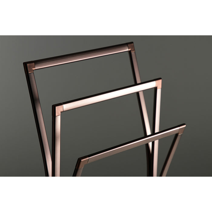 Edenscape SCC3305 34-7/16 Inch Freestanding Pedestal 3-Tier Y-Style Towel Rack, Oil Rubbed Bronze