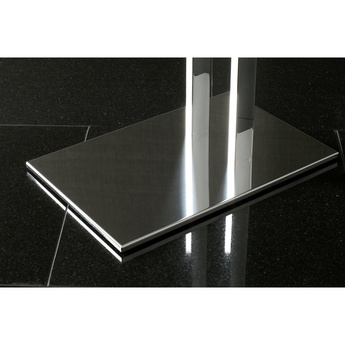 Kingston Sona SCC6031 - Edenscape 32-7/16 Inch Freestanding Pedestal 2-Tier L-Shape Towel Rack, Polished Chrome