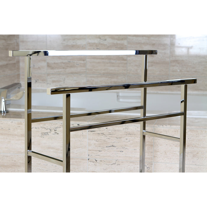 Edenscape SCC8241 32-Inch Freestanding Pedestal 4-Tier Towel Rack, Polished Chrome