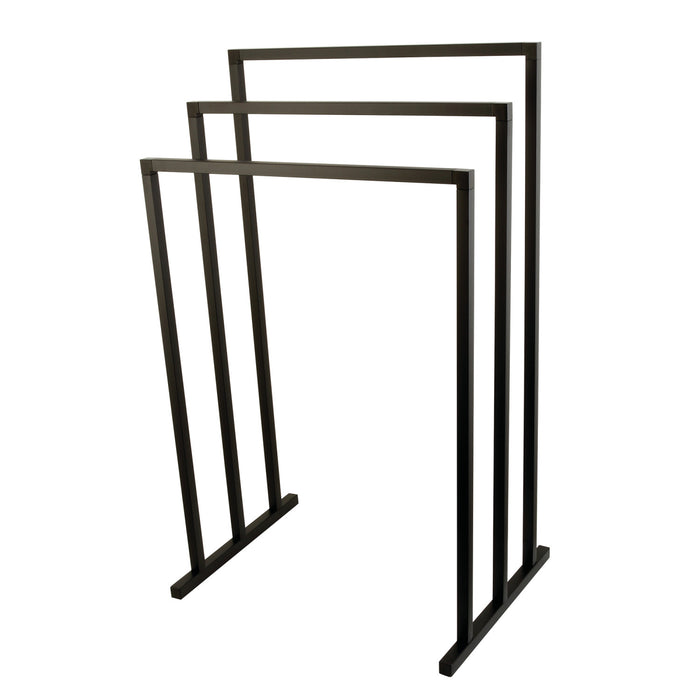 Kingston Sona SCC8280 - Edenscape 33-3/16 Inch Freestanding Pedestal 3-Tier Towel Rack, Matte Black