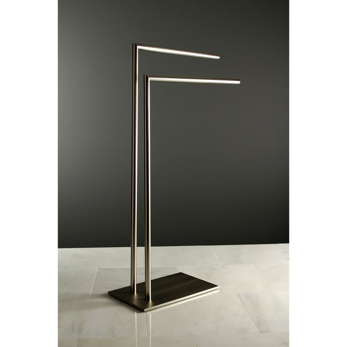 Kingston Sona SCC8328 - Edenscape 31-3/4 Inch Freestanding Pedestal 2-Tier Towel Rack, Brushed Nickel