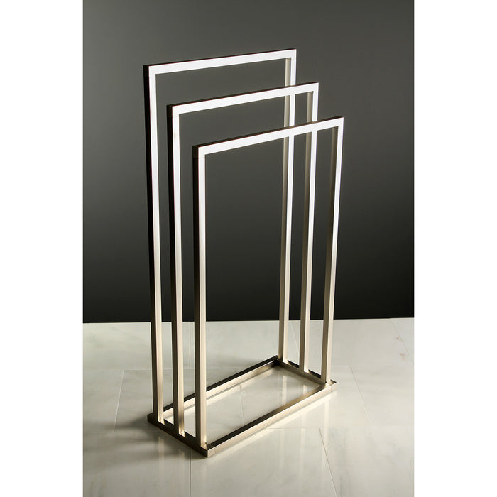 Kingston Sona SCC8338 - Edenscape 33-1/8 Inch Freestanding Pedestal 3-Tier Towel Rack, Brushed Nickel