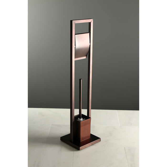 Kingston Sona SCC8345 - Edenscape Freestanding Toilet Paper Holder with Brush and Holder, Oil Rubbed Bronze