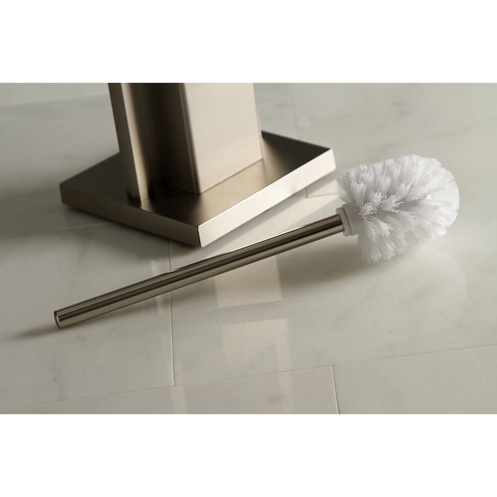 Kingston Sona SCC8348 - Edenscape Freestanding Toilet Paper Holder with Brush and Holder, Brushed Nickel