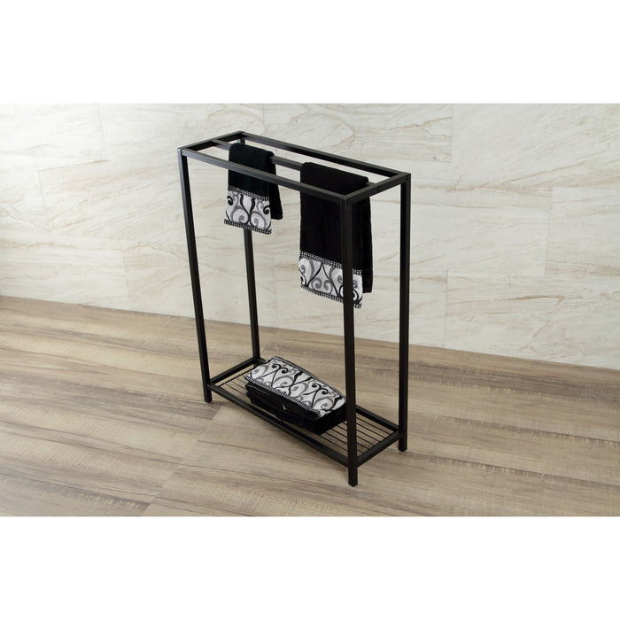 Kingston Sona SCC8350 - Edenscape 31-3/4 Inch Freestanding Pedestal 3-Tier Towel Rack, Matte Black