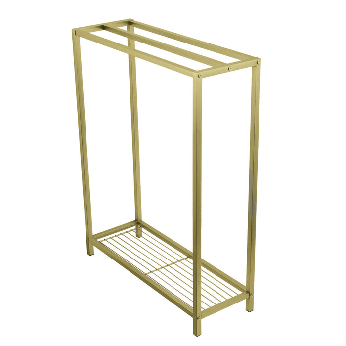 Kingston Sona SCC8357 - Edenscape 31-3/4 Inch Freestanding Pedestal 3-Tier Towel Rack, Brushed Brass