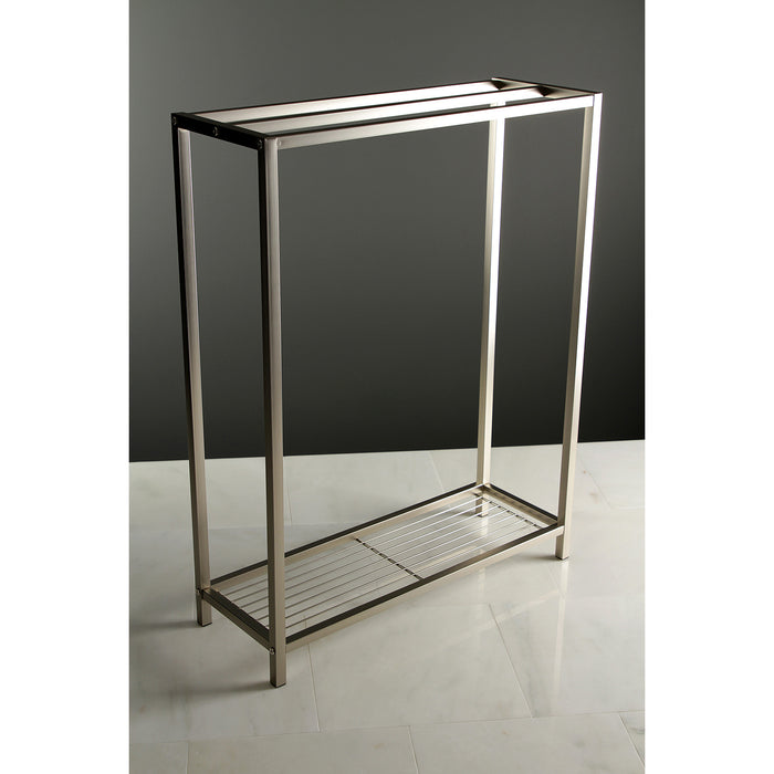 Kingston Sona SCC8358 - Edenscape 31-3/4 Inch Freestanding Pedestal 3-Tier Towel Rack, Brushed Nickel
