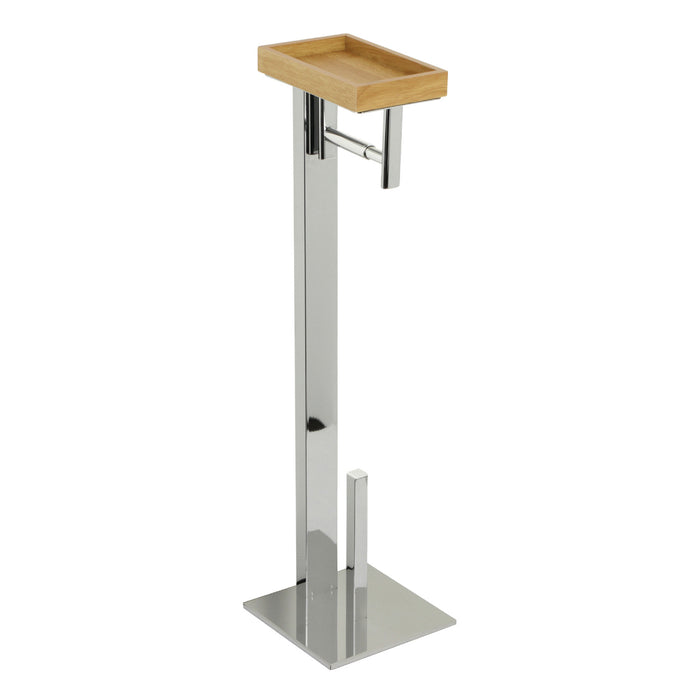 Kingston Sona SCC8501 - Edenscape Freestanding Toilet Paper Holder with Storage Shelf, Polished Chrome