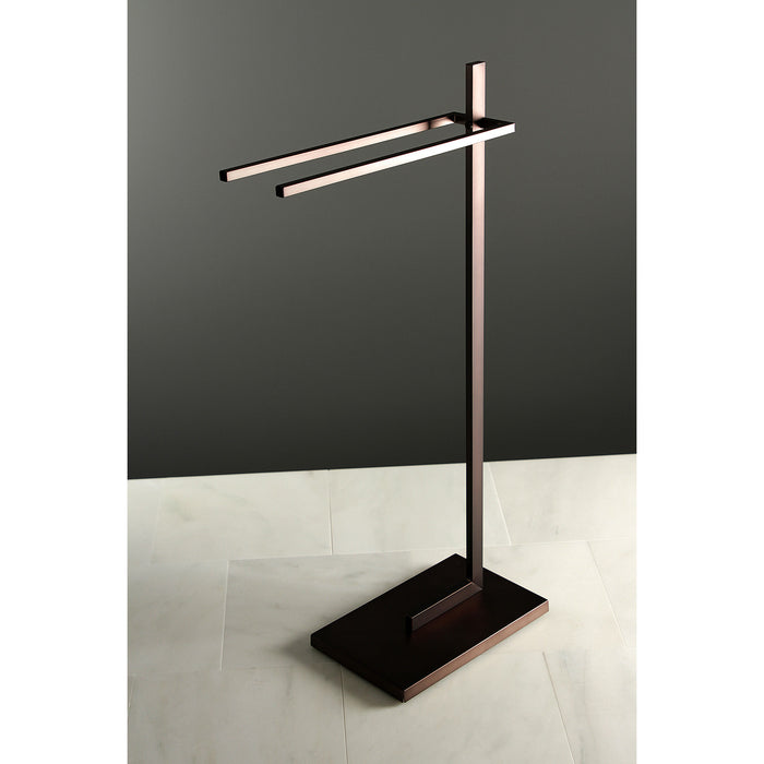 Kingston Edenscape SCC8605 33-11/16 Inch Freestanding Pedestal 2-Tier Towel Rack, Oil Rubbed Bronze