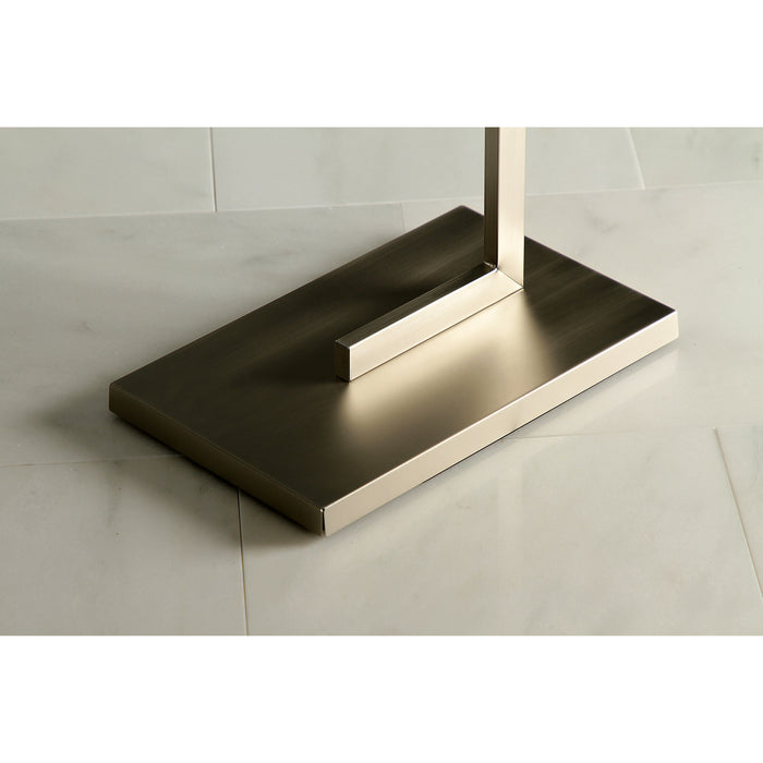 Kingston Edenscape SCC8608 33-11/16 Inch Freestanding Pedestal 2-Tier Towel Rack, Brushed Nickel