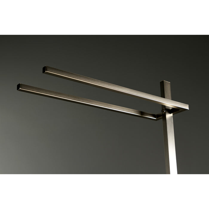 Kingston Edenscape SCC8608 33-11/16 Inch Freestanding Pedestal 2-Tier Towel Rack, Brushed Nickel