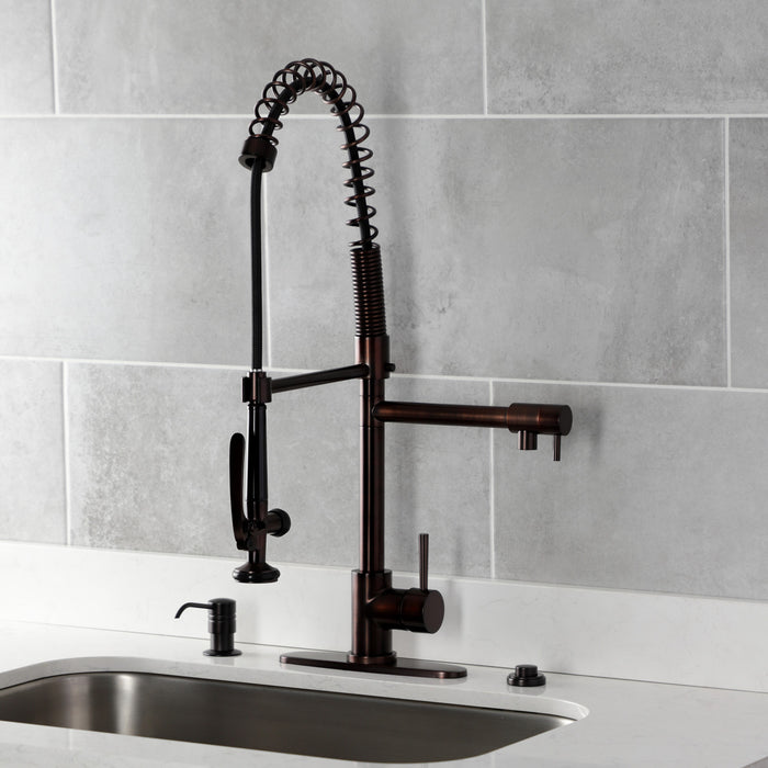 Kingston Tulare SD2615 - Milano Kitchen Soap Dispenser, Oil Rubbed Bronze