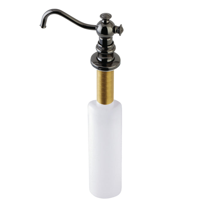 Kingston Heirloom SD7600 - Vintage Victorian Spout Metal Soap Dispenser, Black Stainless Steel