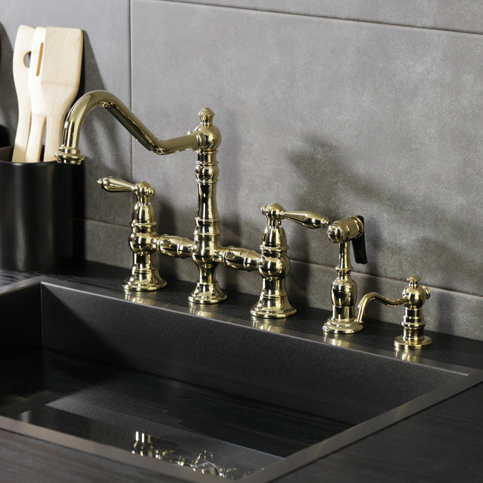 Kingston Heirloom SD7602 - Vintage Victorian Spout Metal Soap Dispenser, Polished Brass