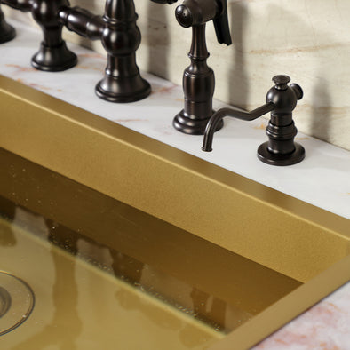 KINGSTON Brass Vintage SD7605 Victorian Spout Metal Soap Dispenser