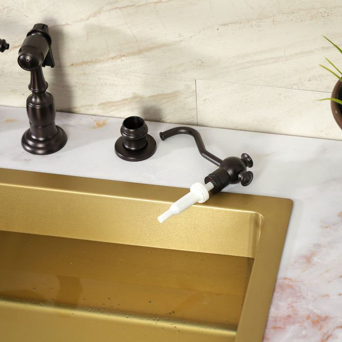Kingston Heirloom SD7605 - Vintage Victorian Spout Metal Soap Dispenser, Oil Rubbed Bronze