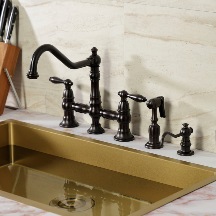 Kingston Heirloom SD7605 - Vintage Victorian Spout Metal Soap Dispenser, Oil Rubbed Bronze