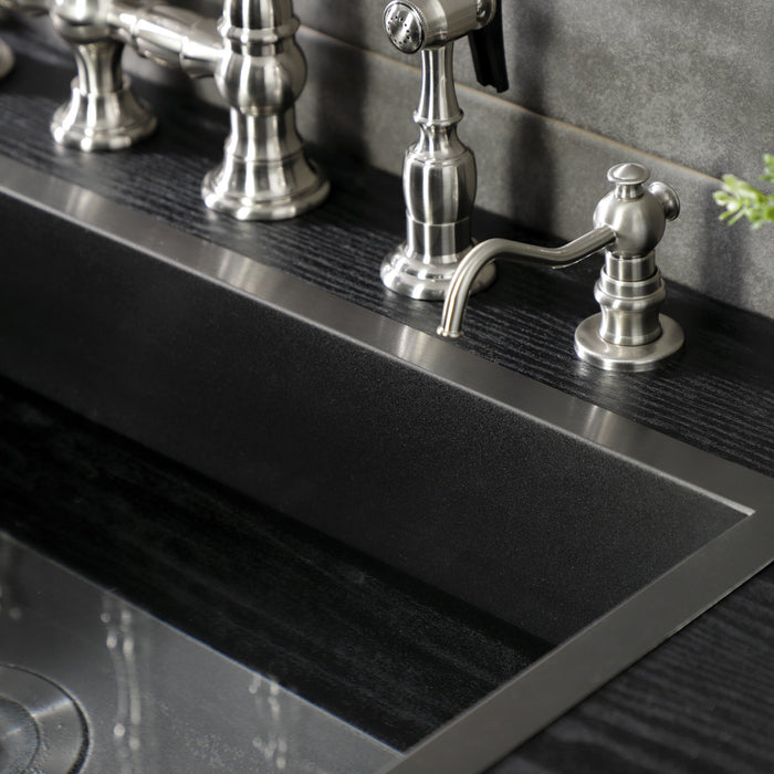 Kingston Heirloom SD7608 - Vintage Victorian Spout Metal Soap Dispenser, Brushed Nickel