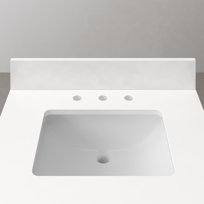 Kingston Sequoia SE30QZ00MW - 30 in. x 22 in. Bathroom Vanity Single Sink with White Brook Quartz Top, Mango Wood