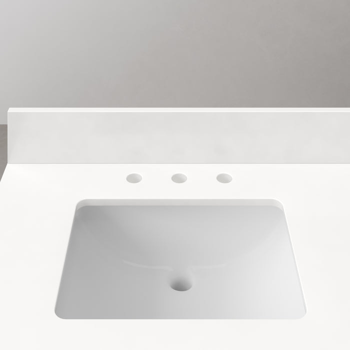 Kingston Sequoia SE72QZ00NJ - 72 in. x 22 in. Bathroom Vanity Double Sink with White Quartz Top, Noir Juglans
