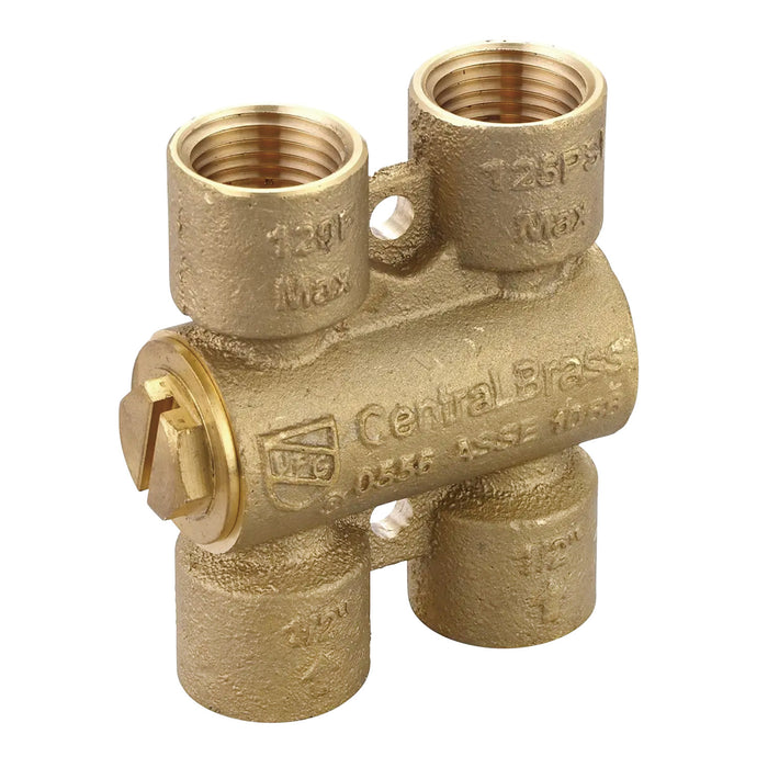 Kingston SP-CB0556 Inline Pressure Balanced Valve, Rough Brass