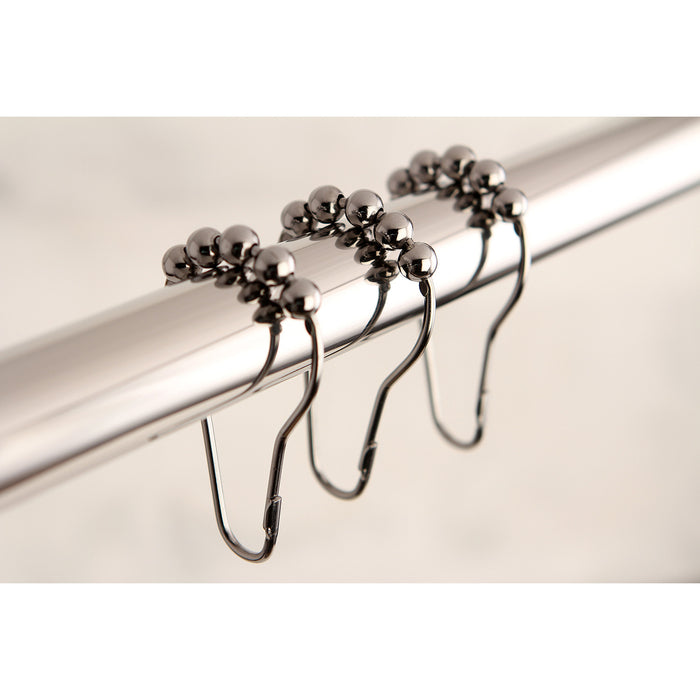 Kingston Edenscape SRCR121 Roller Ball Shower Curtain Rings (12 Pieces/Set), Polished Chrome
