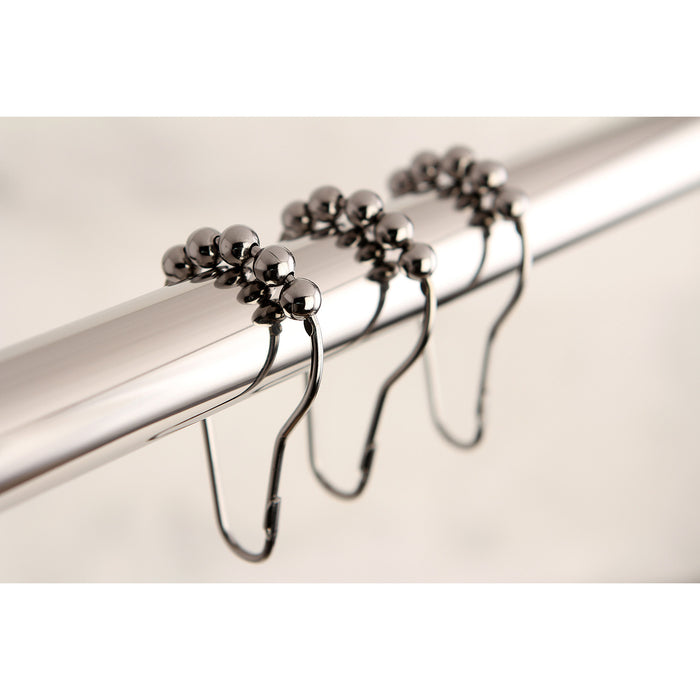 Kingston Edenscape SRCR121 Roller Ball Shower Curtain Rings (12 Pieces/Set), Polished Chrome