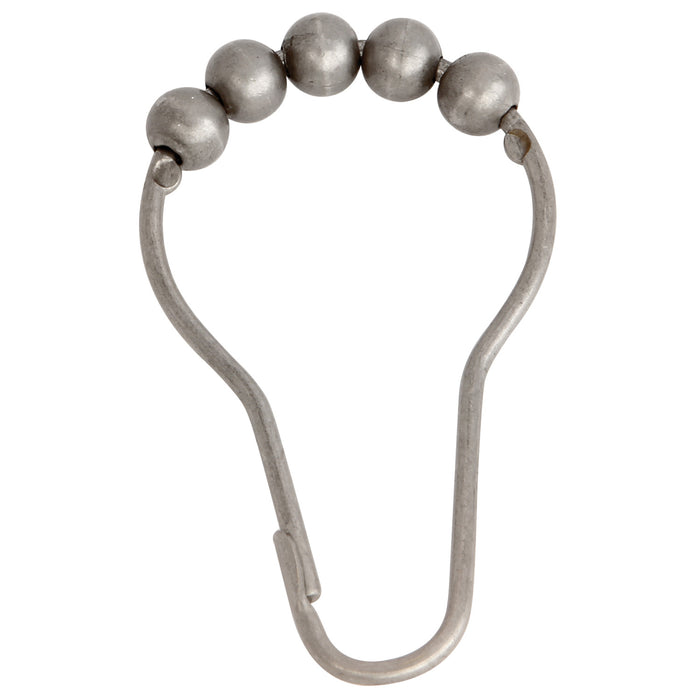 Kingston Edenscape SRCR128 Roller Ball Shower Curtain Rings (12 Pieces/Set), Brushed Nickel
