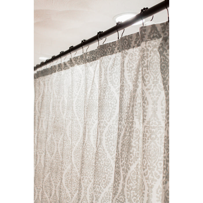 Kingston Edenscape SRK605 60-Inch to 72-Inch Adjustable Shower Curtain Rod with Rings Combo, Oil Rubbed Bronze