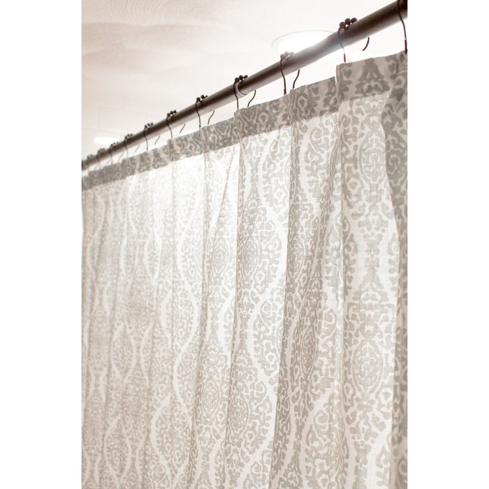 Kingston Edenscape SRK605 60-Inch to 72-Inch Adjustable Shower Curtain Rod with Rings Combo, Oil Rubbed Bronze