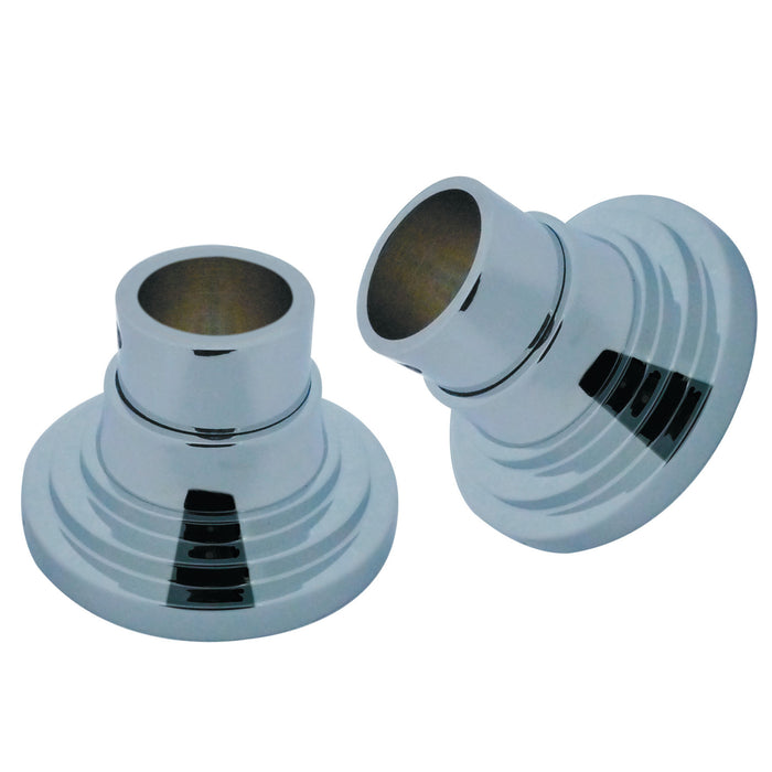Kingston Edenscape SRP2711 Brass Shower Curtain Rod Base (1 Pair), Polished Chrome
