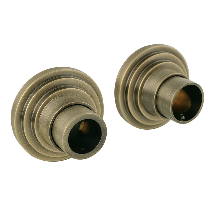 Kingston Edenscape SRP2713 Brass Shower Curtain Rod Base (1 Pair), Antique Brass
