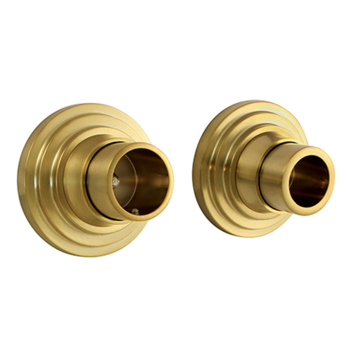 Kingston Edenscape SRP2717 Brass Shower Curtain Rod Base (1 Pair), Brushed Brass