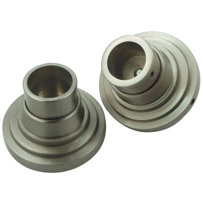 Kingston Edenscape SRP2718 Brass Shower Curtain Rod Base (1 Pair), Brushed Nickel