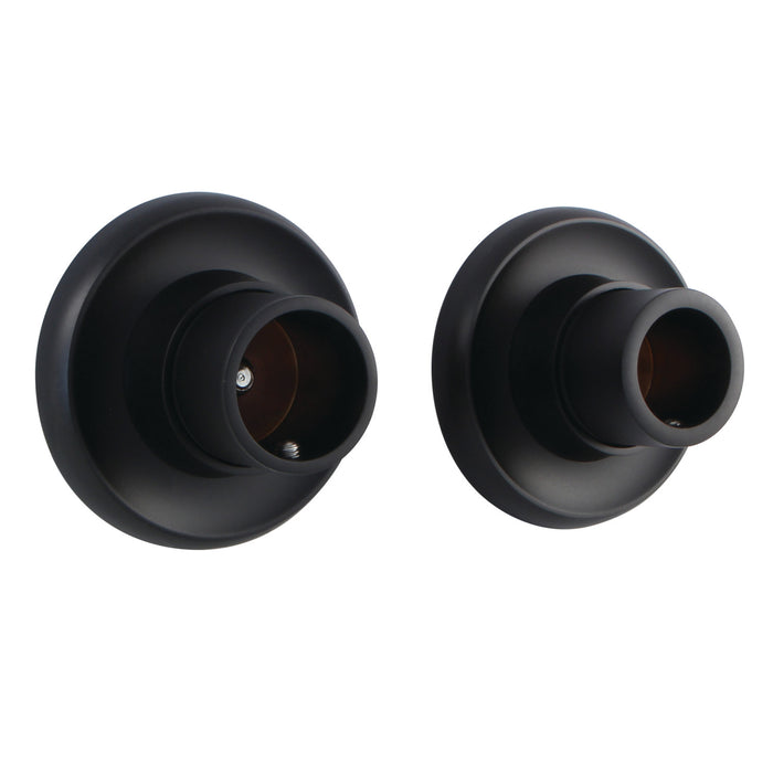 Kingston Edenscape SRP310 Brass Shower Rod Base (1 Pair), Matte Black