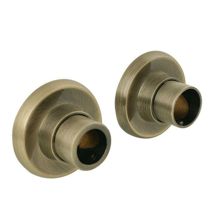 Kingston Edenscape SRP313 Brass Shower Rod Base (1 Pair), Antique Brass