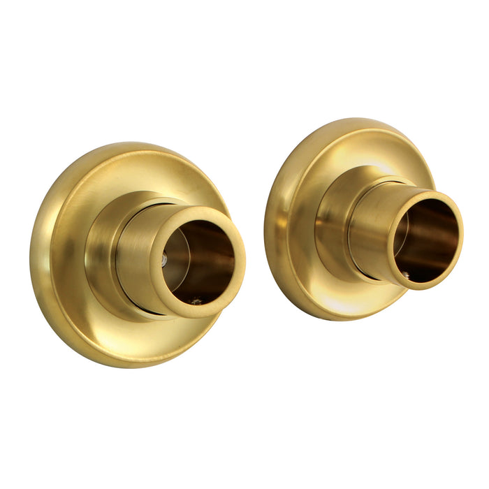 Kingston Edenscape SRP317 Brass Shower Rod Base (1 Pair), Brushed Brass