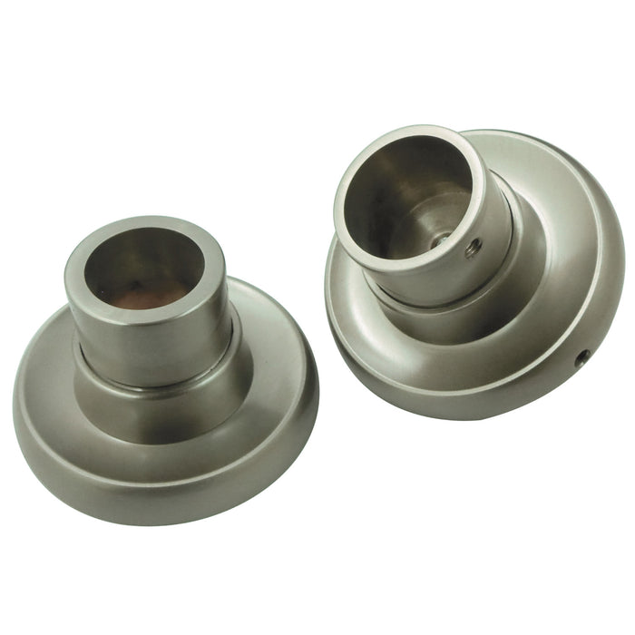 Kingston Edenscape SRP318 Brass Shower Rod Base (1 Pair), Brushed Nickel