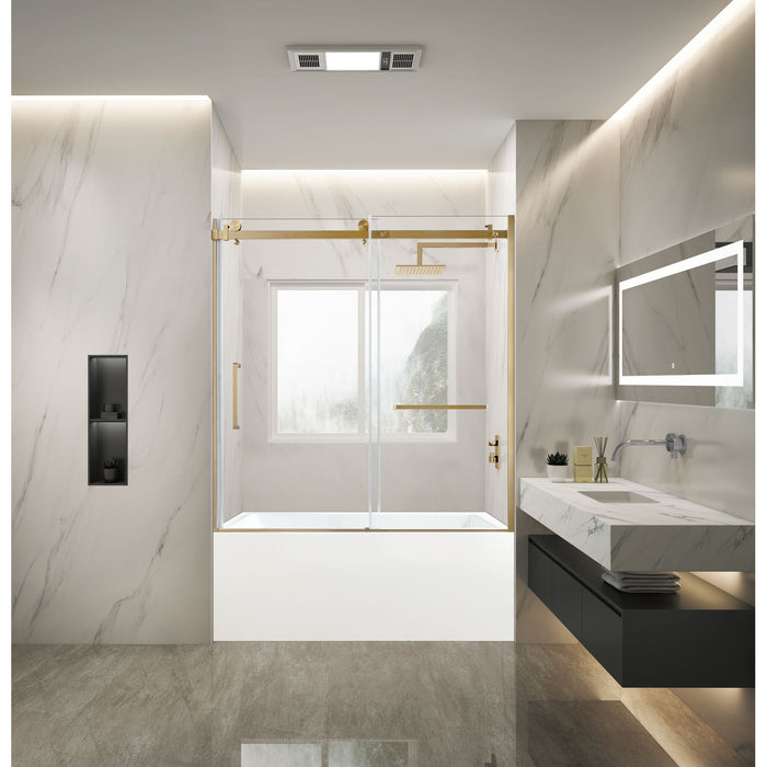 Kingston Sona SSD60608SL7 - Toledo 60" W x 60" H Left Handed Tub Door, Brushed Brass