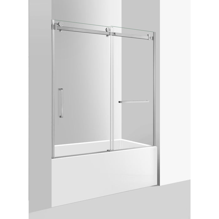 Kingston Sona SSD60608SL8 - Toledo 57-7/8" L x 60" H Left Handed Tub Door, Brushed Nickel