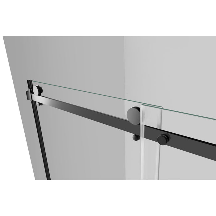 Kingston Sona SSD60768KL0 - Prato 60" L x 76" H Left Handed Shower Door, Matte Black