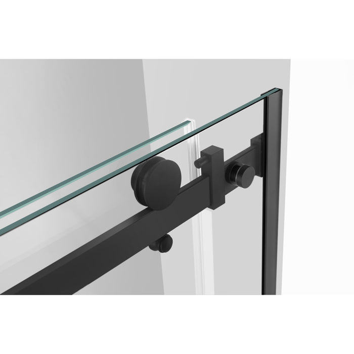 Kingston Sona SSD60768KL0 - Prato 60" L x 76" H Left Handed Shower Door, Matte Black