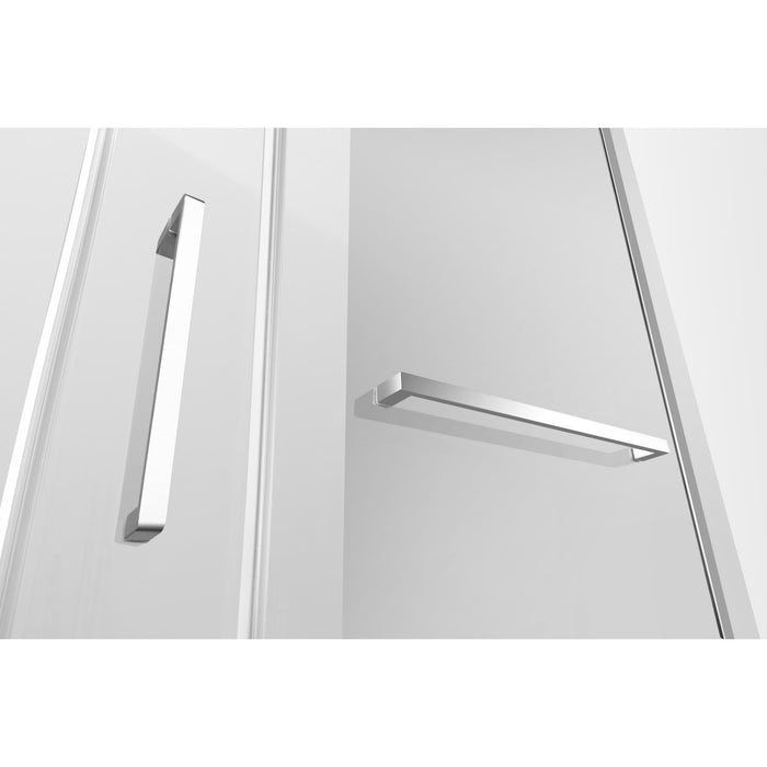 Kingston Sona SSD60768KL1 - Prato 60" L x 76" H Left Handed Shower Door, Polished Chrome
